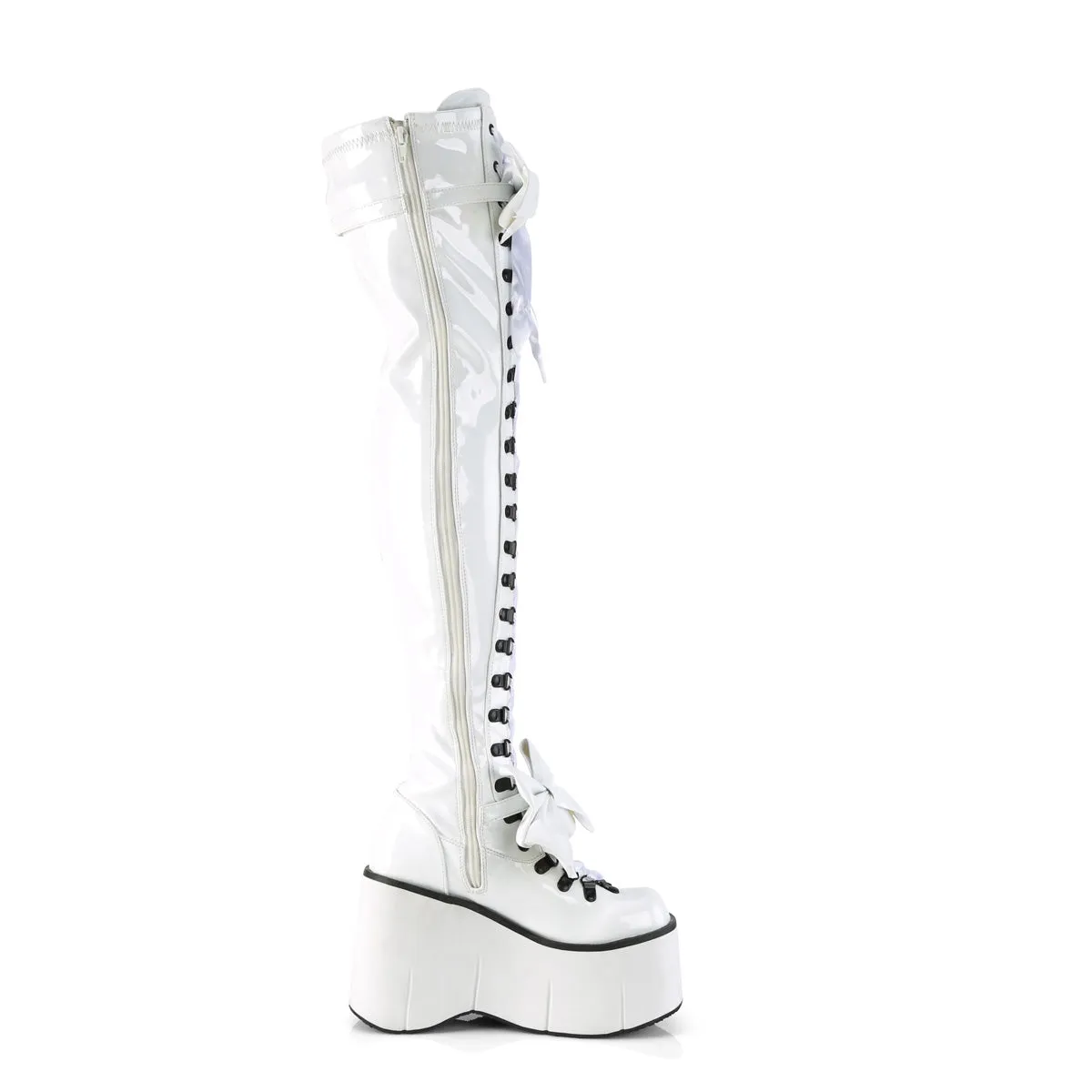 4 Inch Wedge Platform KERA-303 White Patent