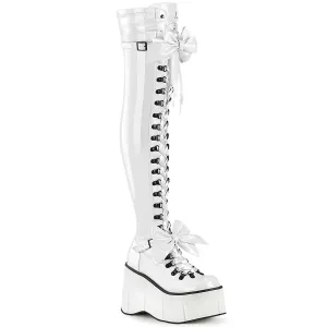 4 Inch Wedge Platform KERA-303 White Patent