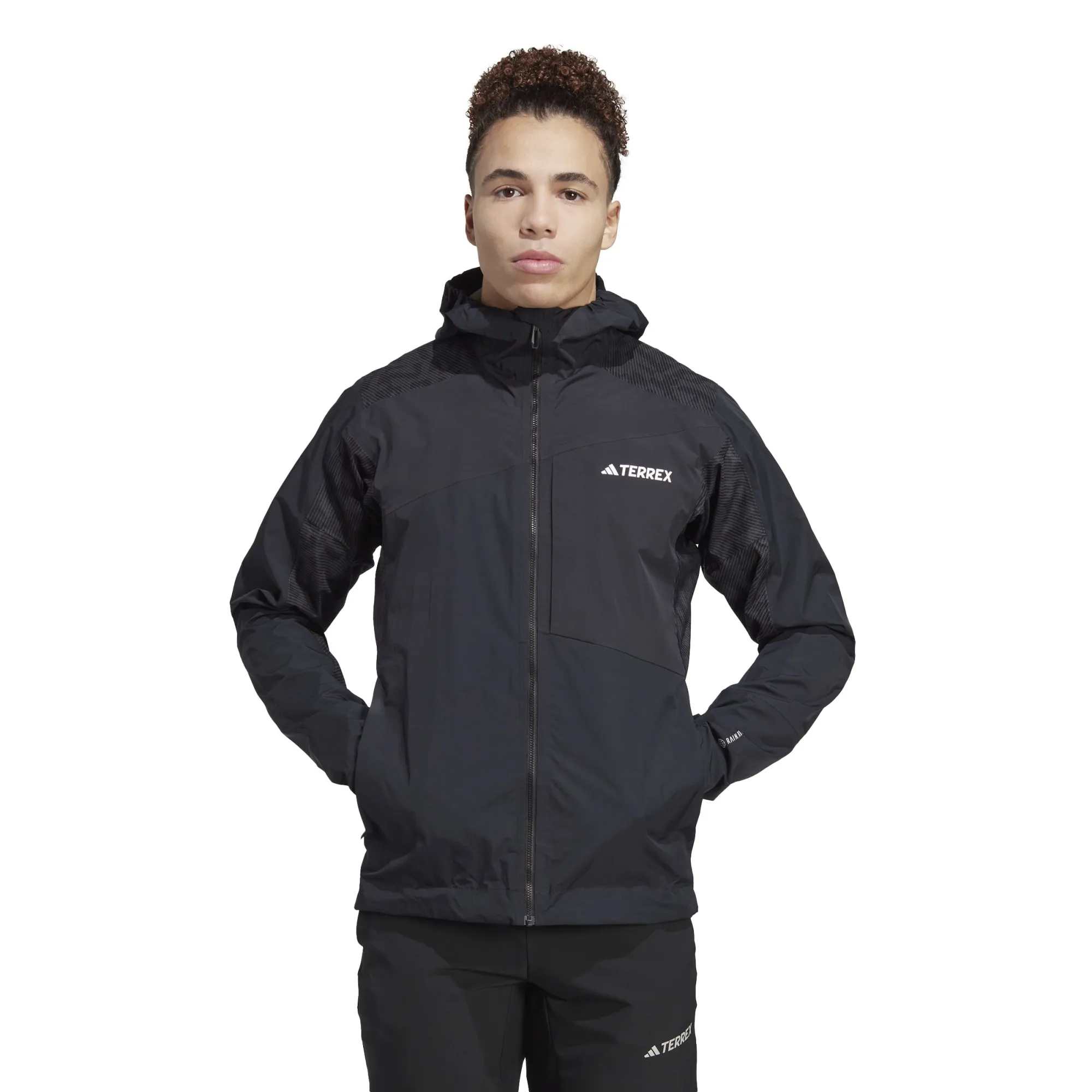 Adidas Men&#x27;s TERREX Xperior Hybrid Rain Jacket Black | Buy Adidas Men&#x27;s TERREX Xperior Hybrid Rain Jacket Black here | Outnorth