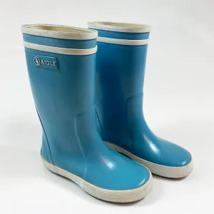 Aigle blue rain boots 27