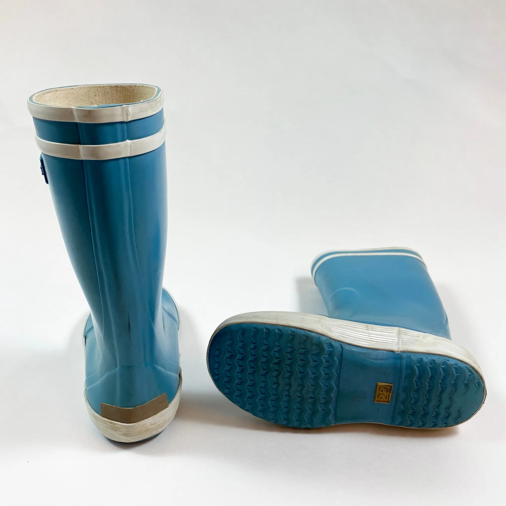 Aigle blue rain boots 27