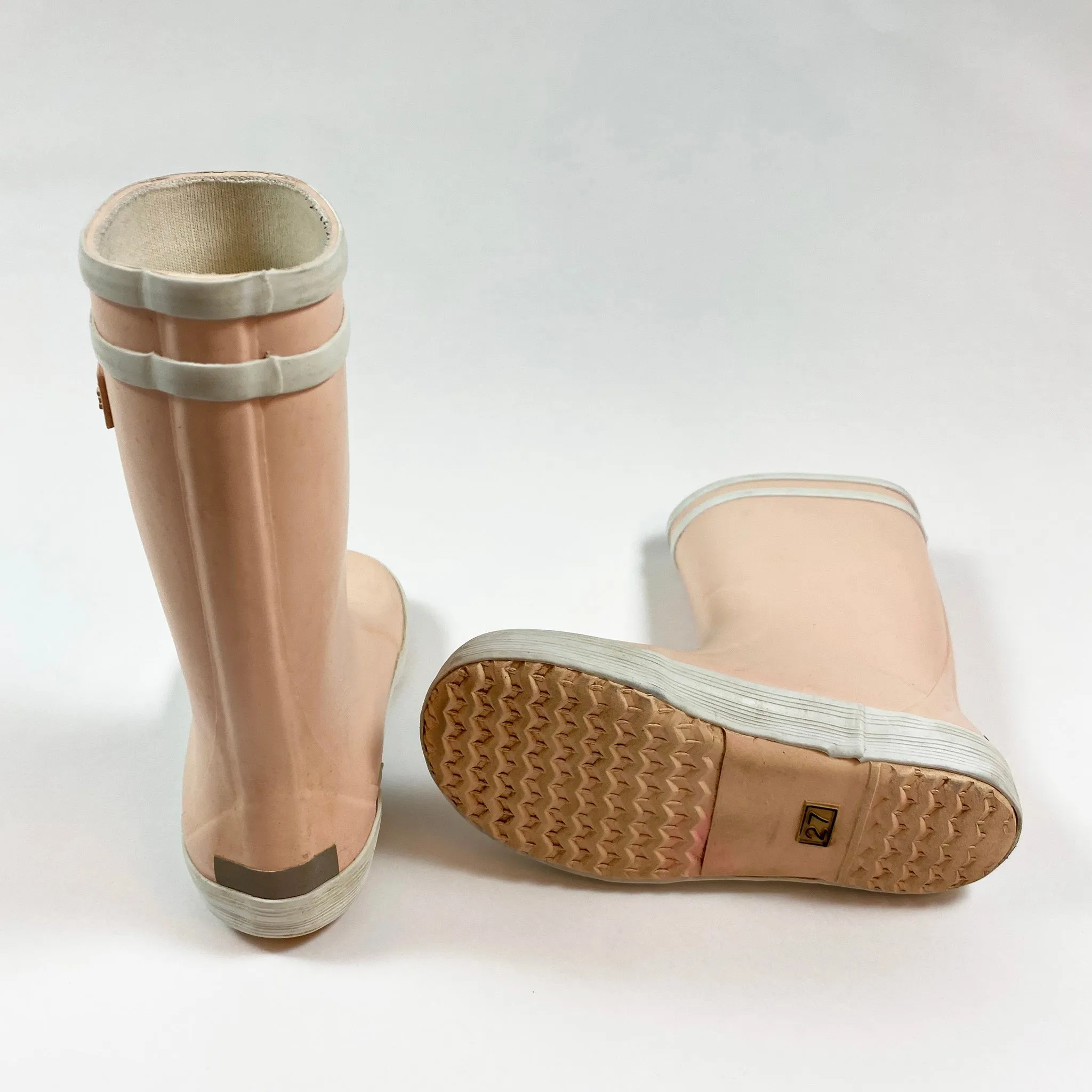 Aigle pink rain boots 27
