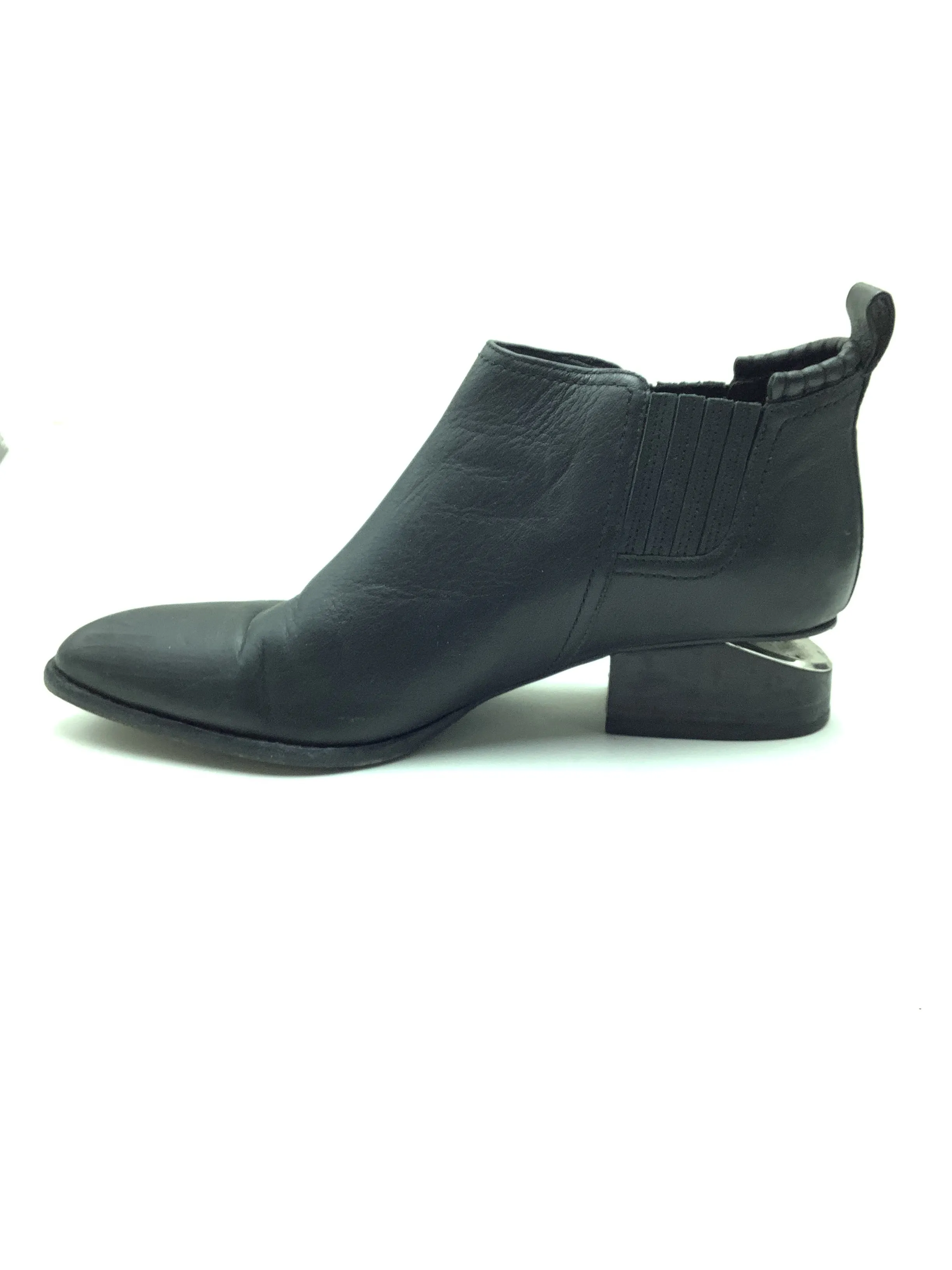 Alexander Wang Boots Leather Cutout Heel Accent
