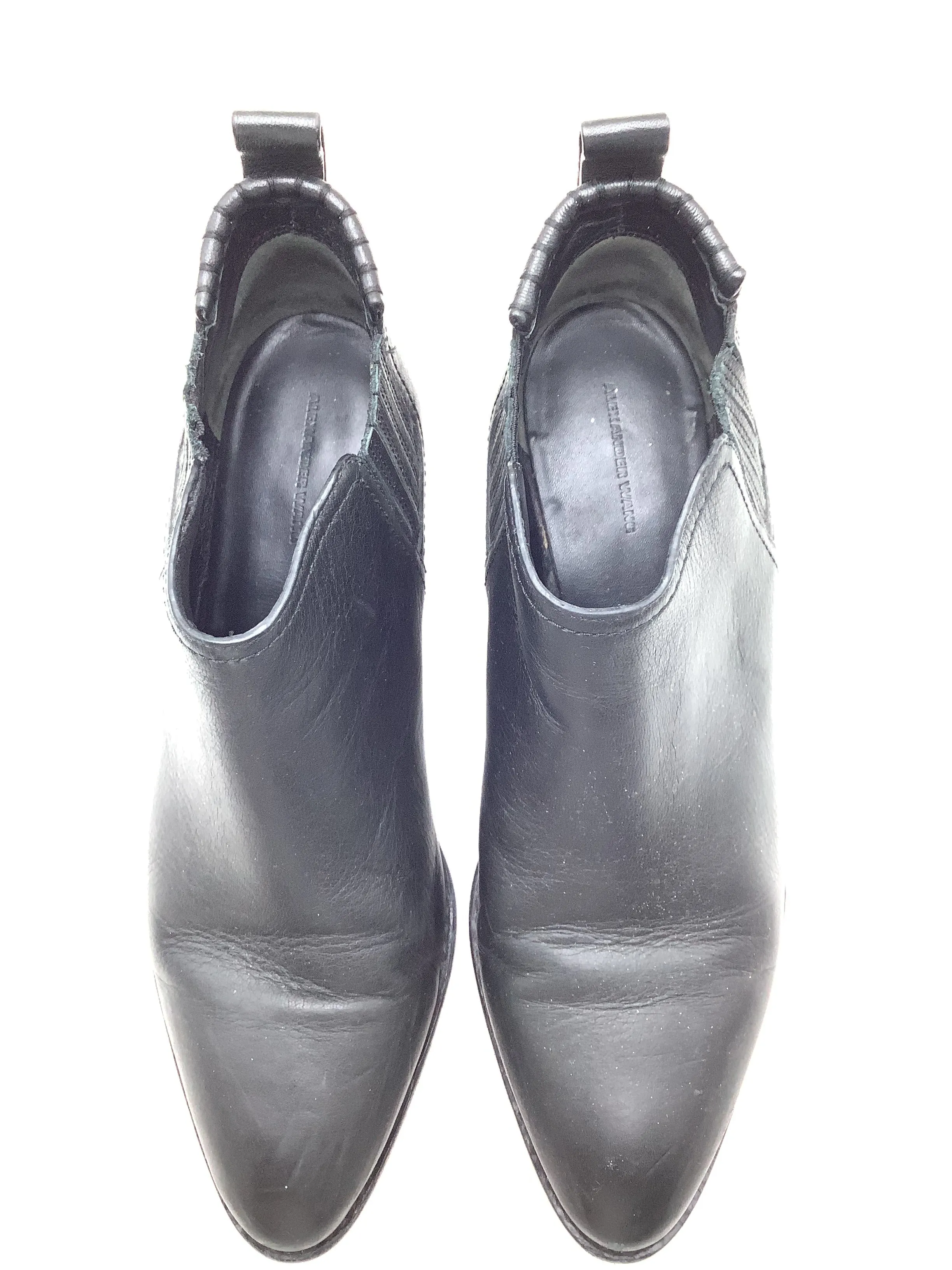 Alexander Wang Boots Leather Cutout Heel Accent
