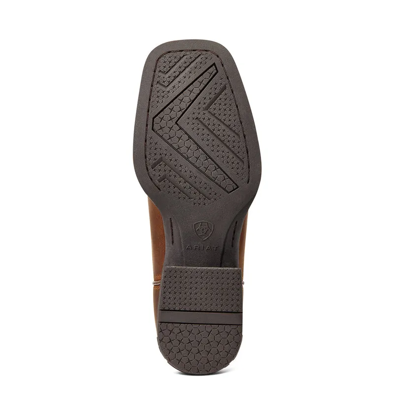 'Ariat' Youth Double Kicker Square Toe -  Distressed Brown / Stone Blue