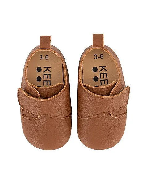 Baby Boys Cocoa Leather Soft Sole