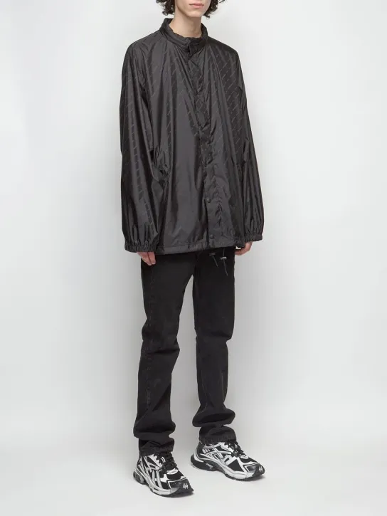 Balenciaga   Logo jacquard nylon rain jacket 