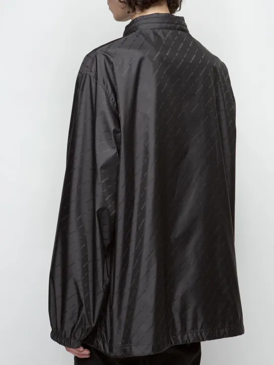 Balenciaga   Logo jacquard nylon rain jacket 