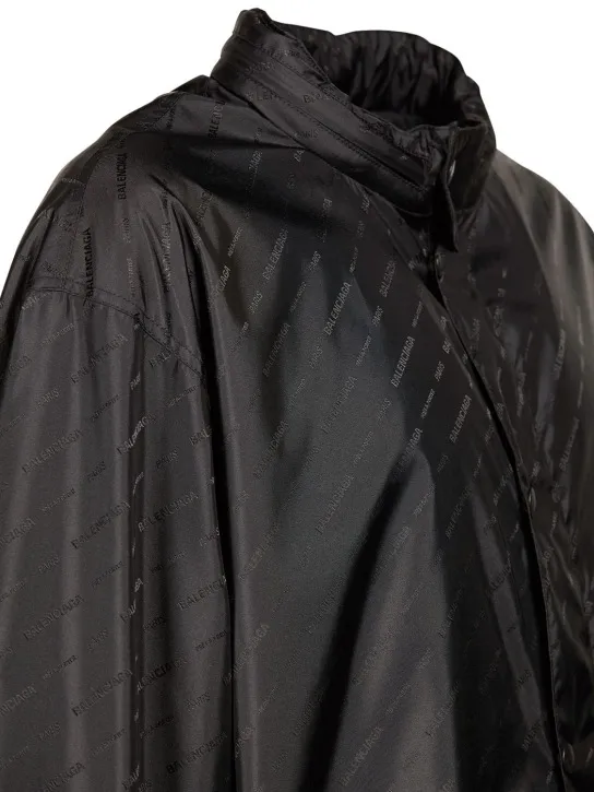 Balenciaga   Logo jacquard nylon rain jacket 