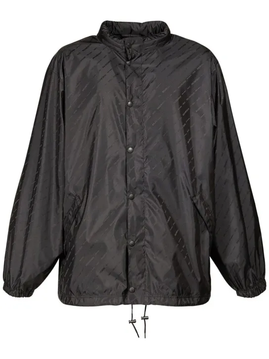 Balenciaga   Logo jacquard nylon rain jacket 