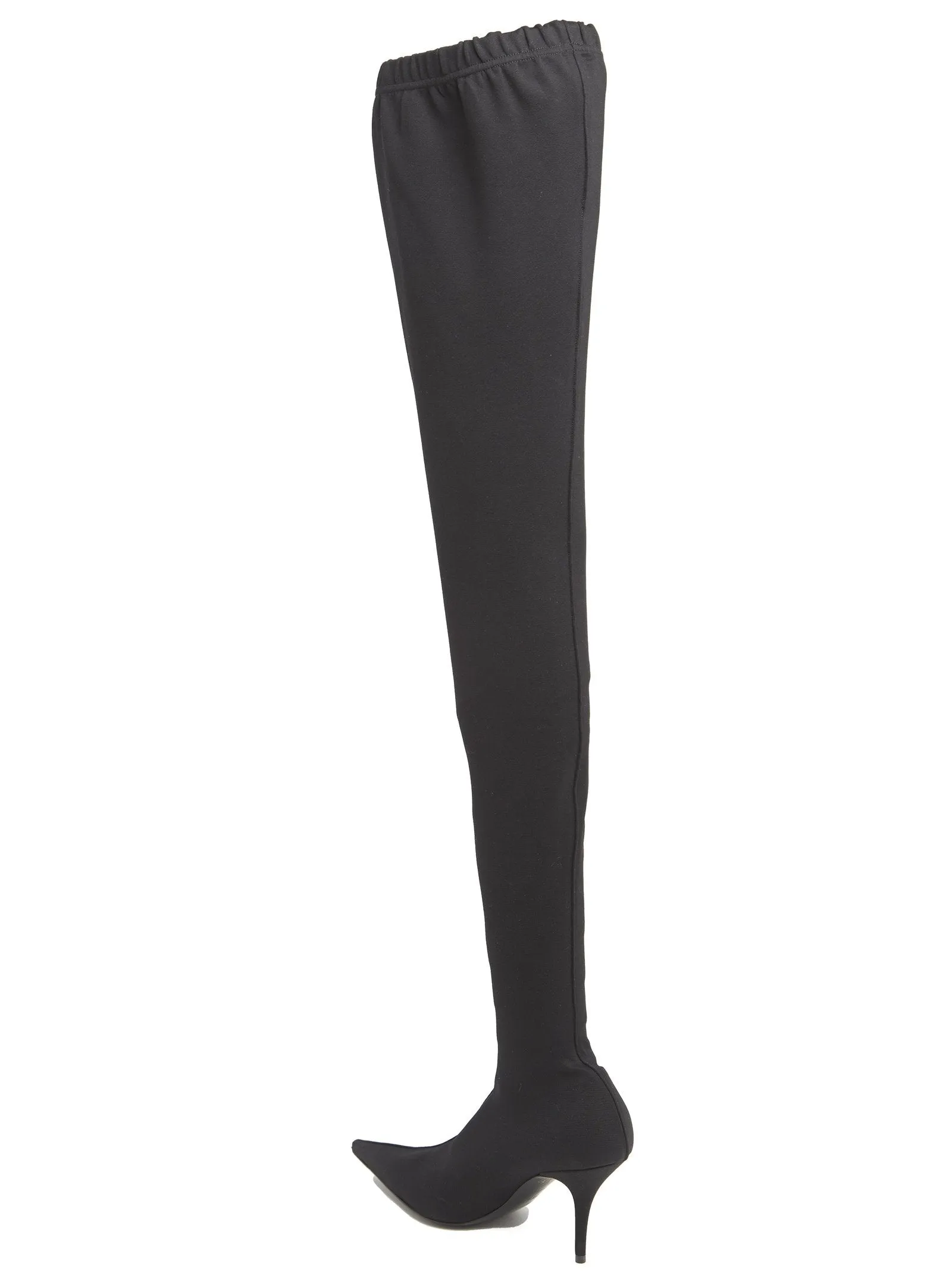 Balenciaga Thigh High Leather Pointed Boots