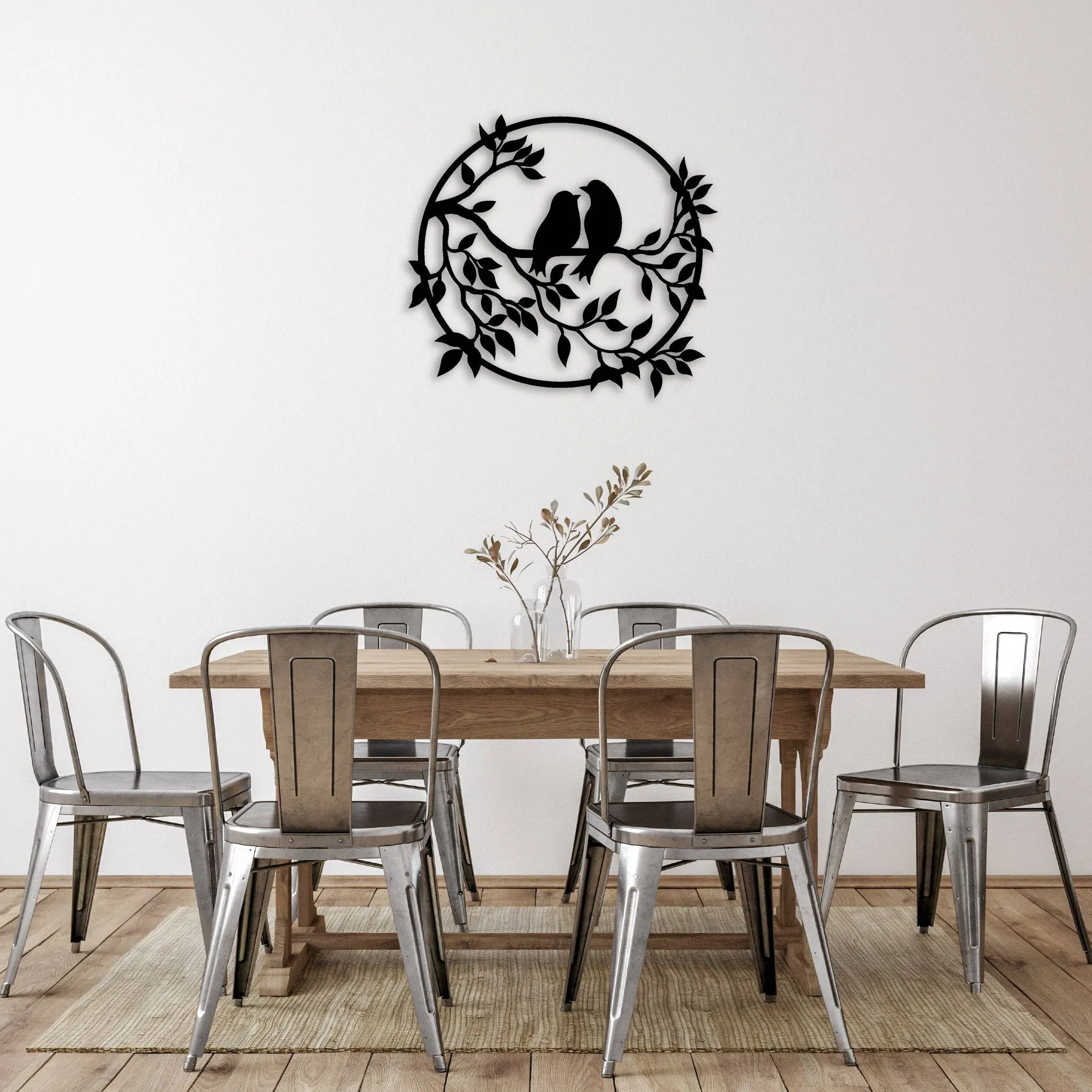 Bird Tree - Metal Wall Art