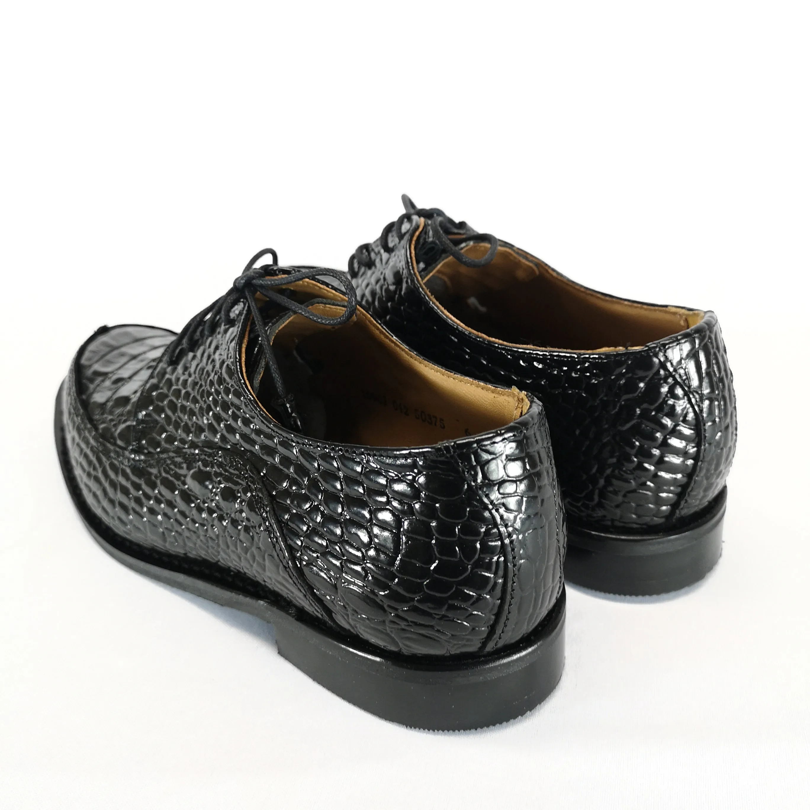 Bishop Leather Croc Black Shoe