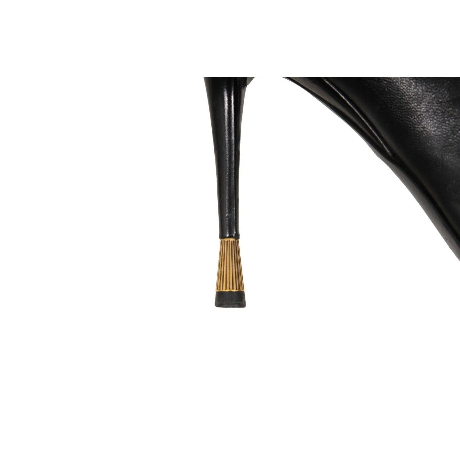 Black Leather Thigh High Boots
