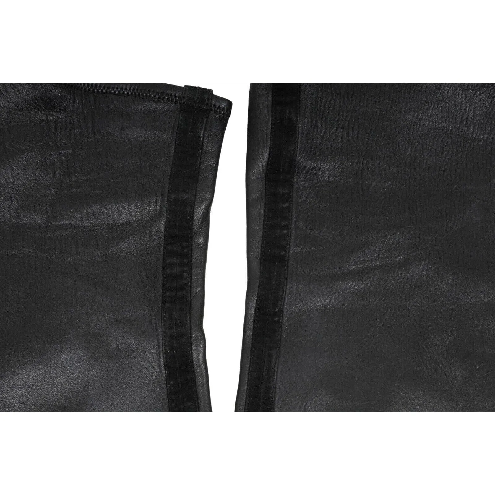 Black Leather Thigh High Boots