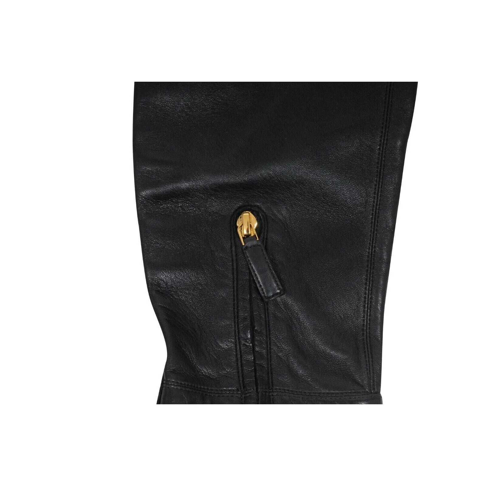 Black Leather Thigh High Boots