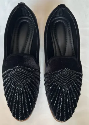 BLACK VELVET CUTDANA SHOES FOR MEN