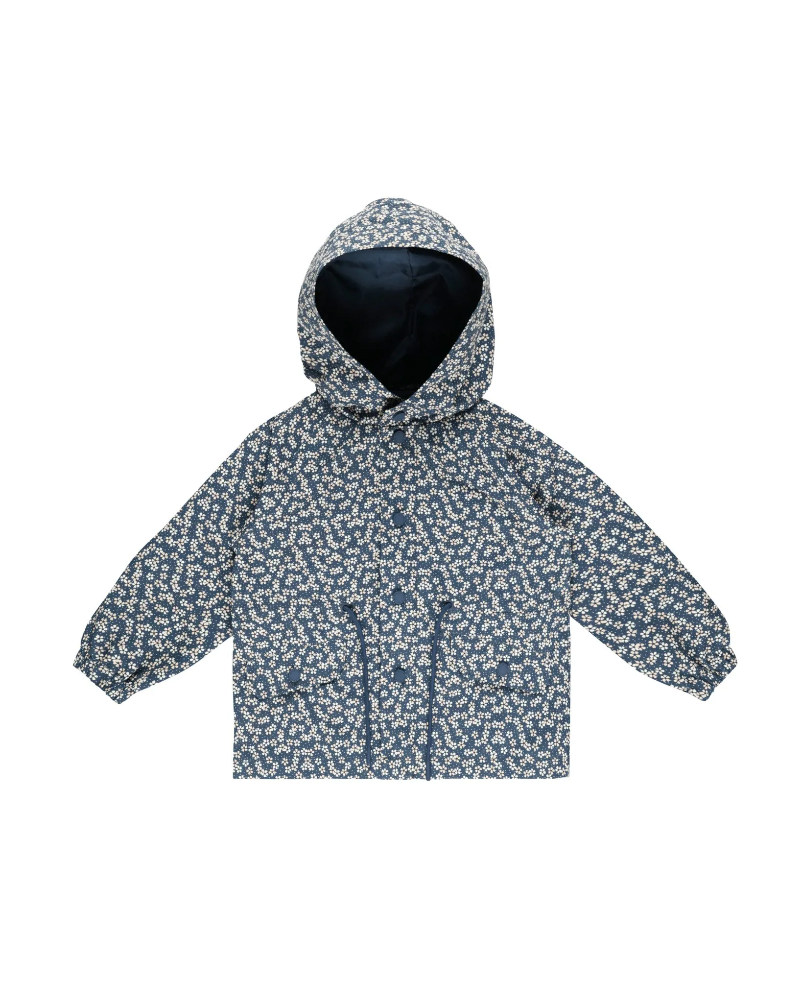 Blue Floral Raincoat