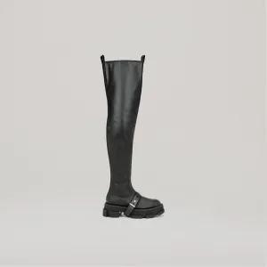 both x DION LEE-GAO PLATFORM THIGH HIGH BOOTS-BLACK