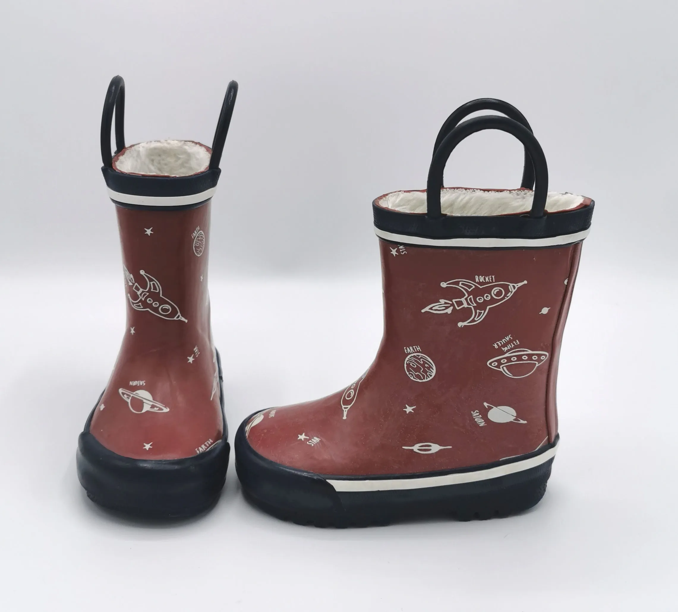 BOY SIZE 5 TODDLER - JOE FRESH, Warm, Lined Rain Boots EUC B19