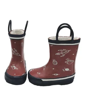 BOY SIZE 5 TODDLER - JOE FRESH, Warm, Lined Rain Boots EUC B19