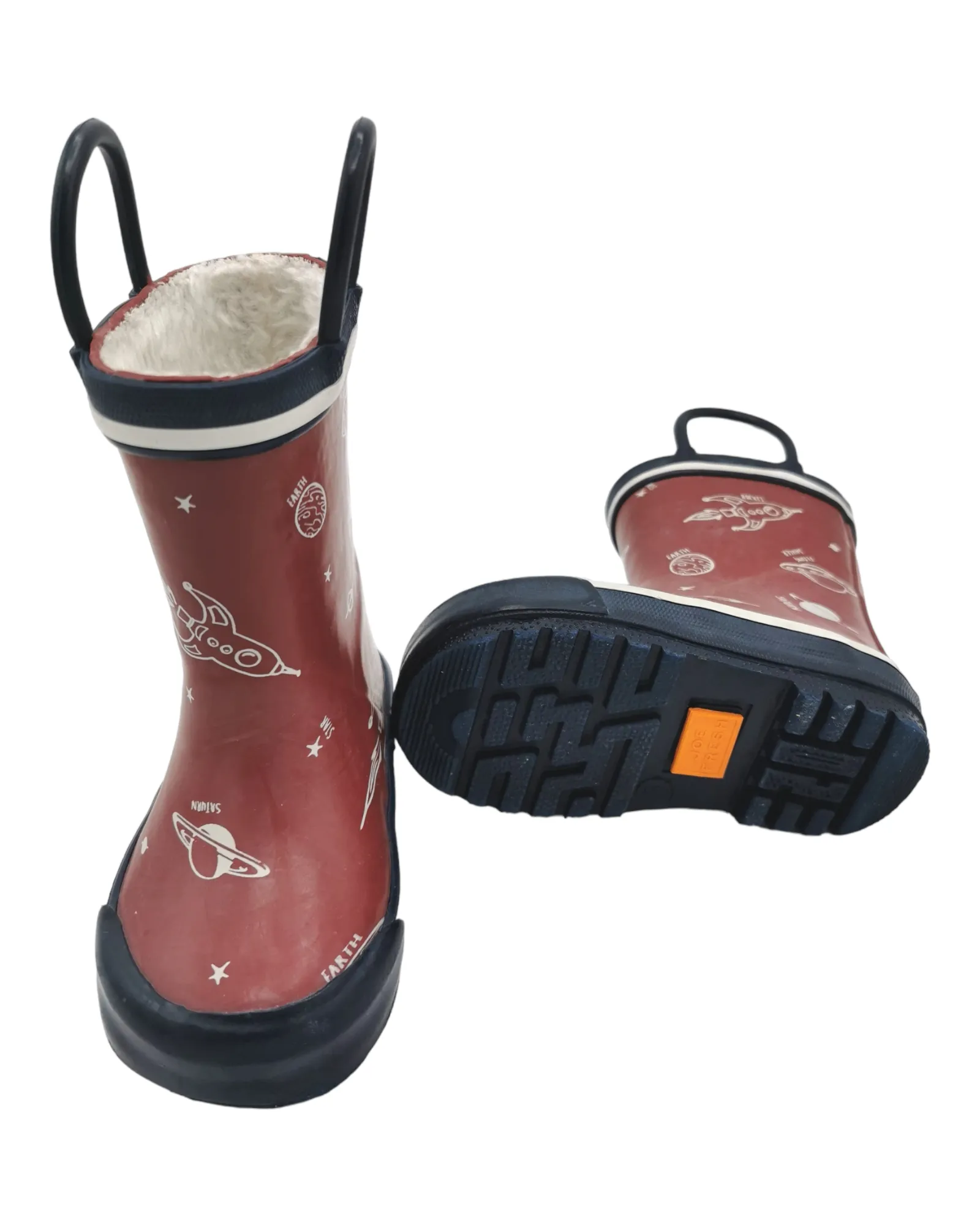 BOY SIZE 5 TODDLER - JOE FRESH, Warm, Lined Rain Boots EUC B19