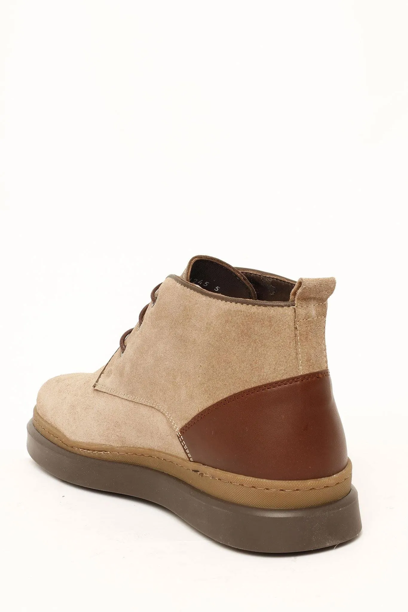 BRANCO SUEDE ANKLE BOOTS IN BEIGE