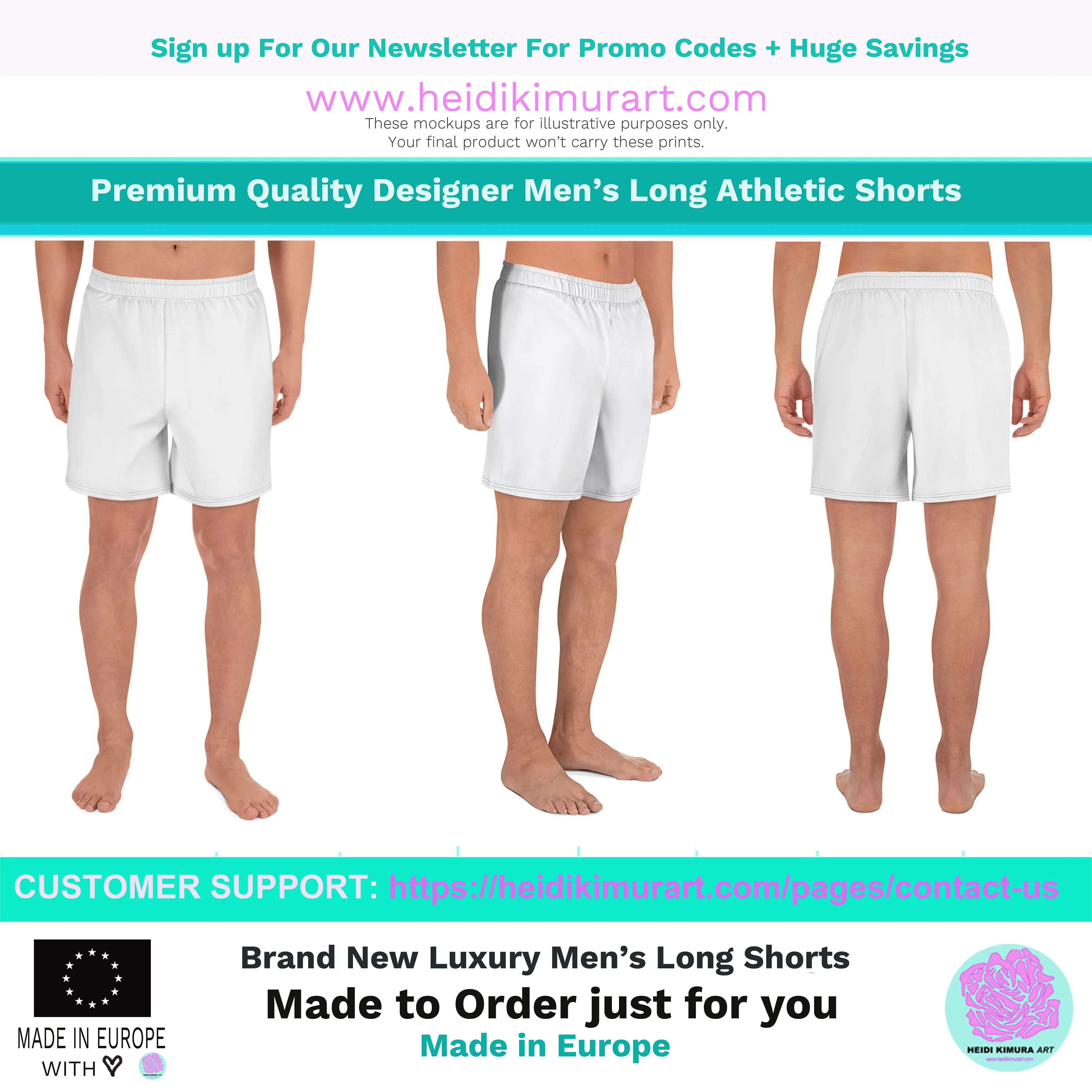Buffalo Red Men's Shorts, Plaid Athletic Best Workout Designer Long Shorts- Made in USA/MX/EU