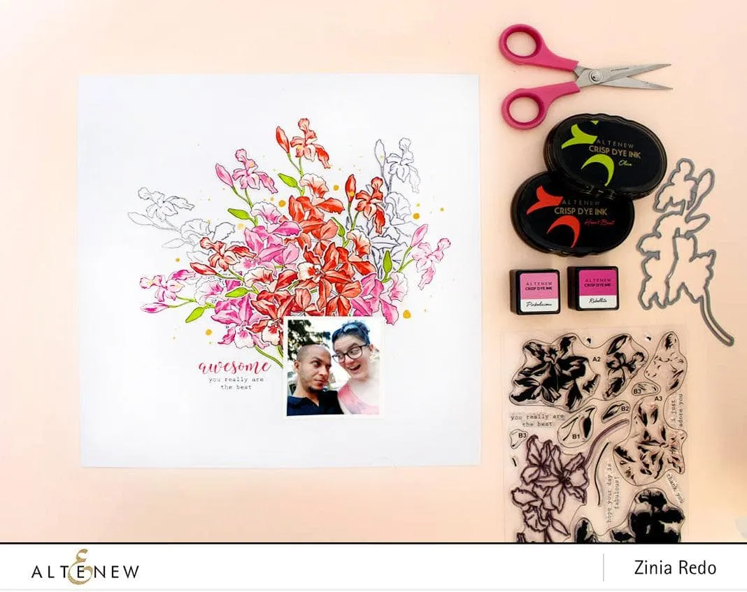 Build-A-Flower: Cattleya Layering Stamp & Die Set