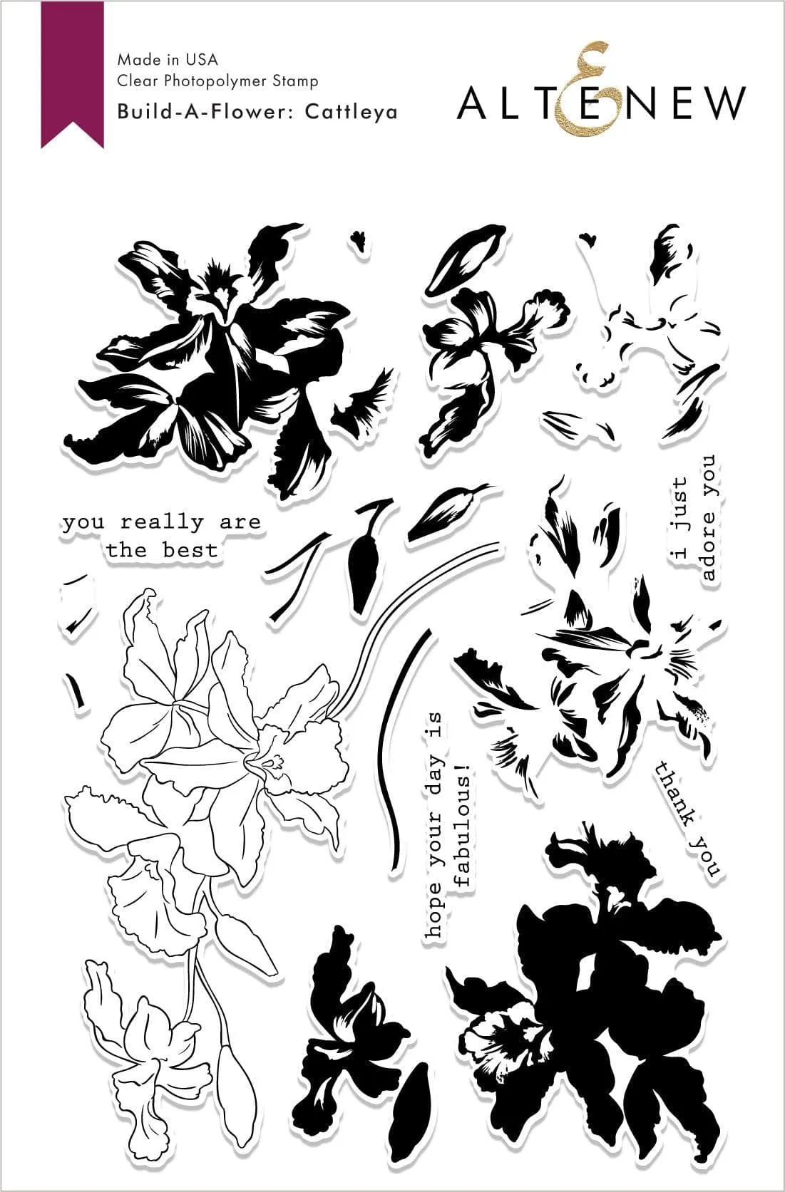 Build-A-Flower: Cattleya Layering Stamp & Die Set