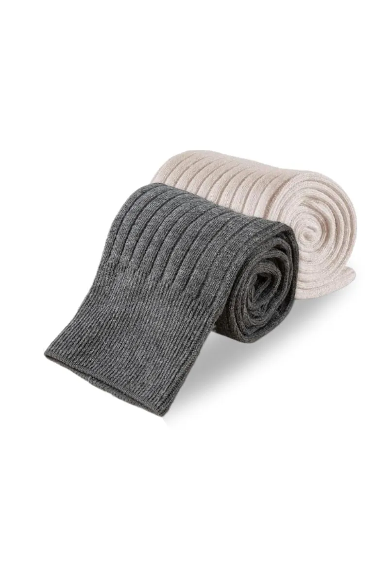 Bundled Ribbed Thigh High Socks