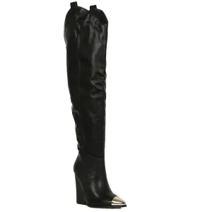 Cape Robbin HITCH ROCKSTAR WESTERN OVER THE KNEE BOOTS- BLACK