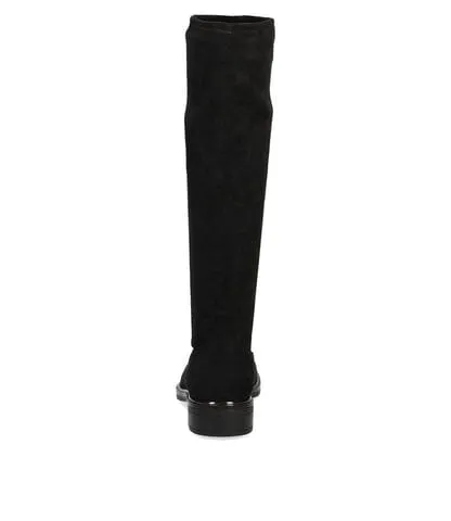 Caprice Women's Thigh High Stretch Boots- Black
