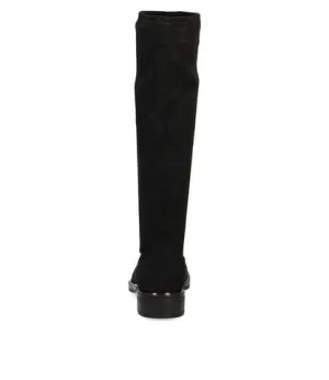 Caprice Women's Thigh High Stretch Boots- Black