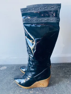 Celine Patent Leather Rain Boots