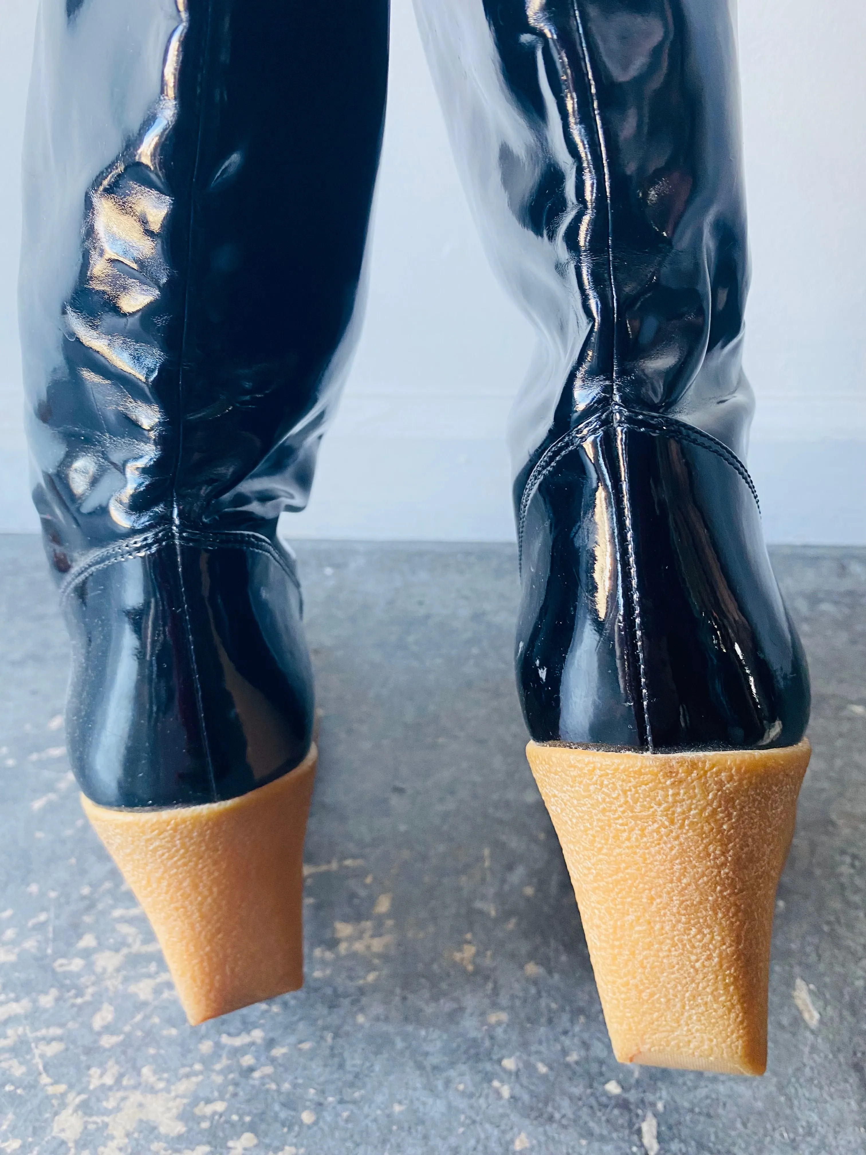 Celine Patent Leather Rain Boots