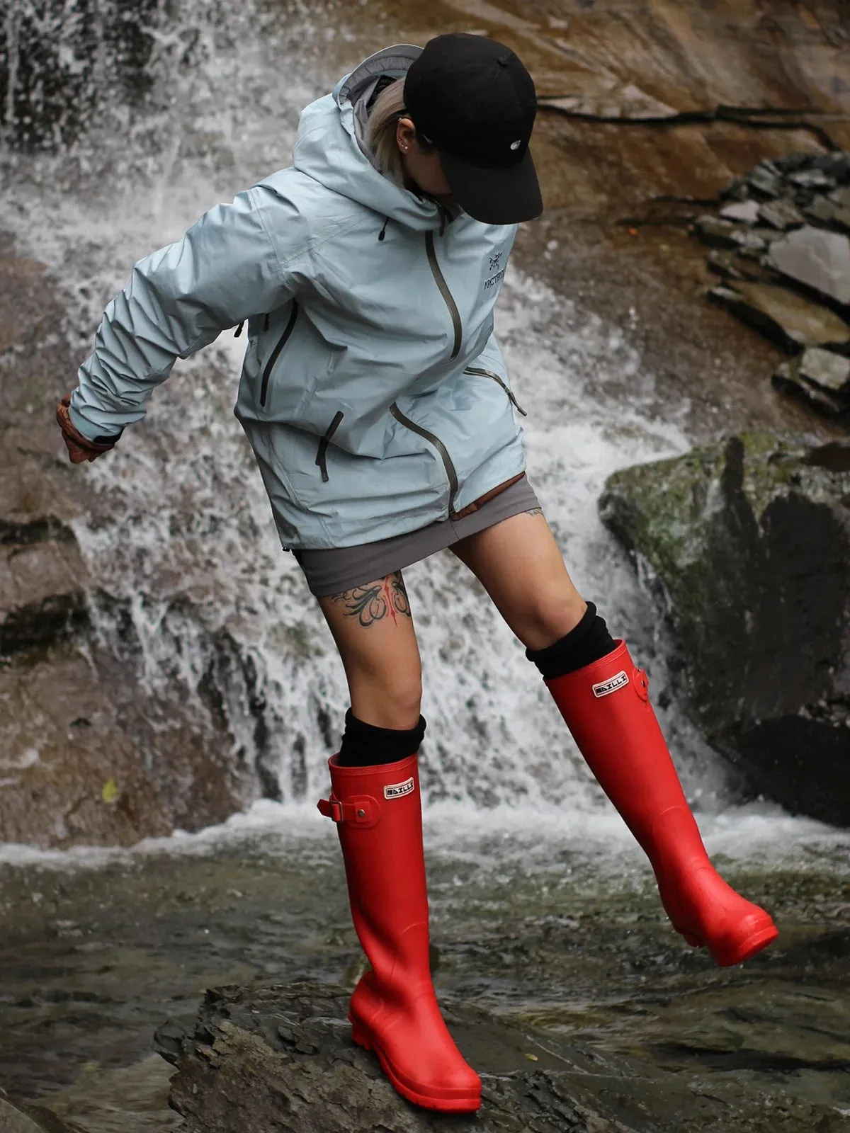 Cherry Red Gumboots