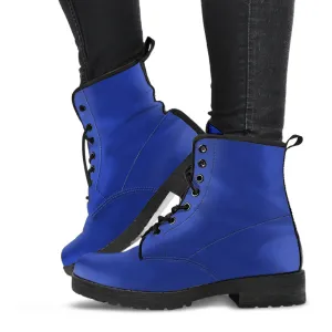 Combat Boots - Navy Blue | Boho Shoes, Handmade Lace Up Boots, Vegan Leather Lace Up Boots Women, 90s Boots, 2000s Boots, Hipster Boots