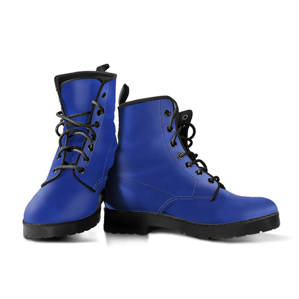 Combat Boots - Navy Blue | Boho Shoes, Handmade Lace Up Boots, Vegan Leather Lace Up Boots Women, 90s Boots, 2000s Boots, Hipster Boots