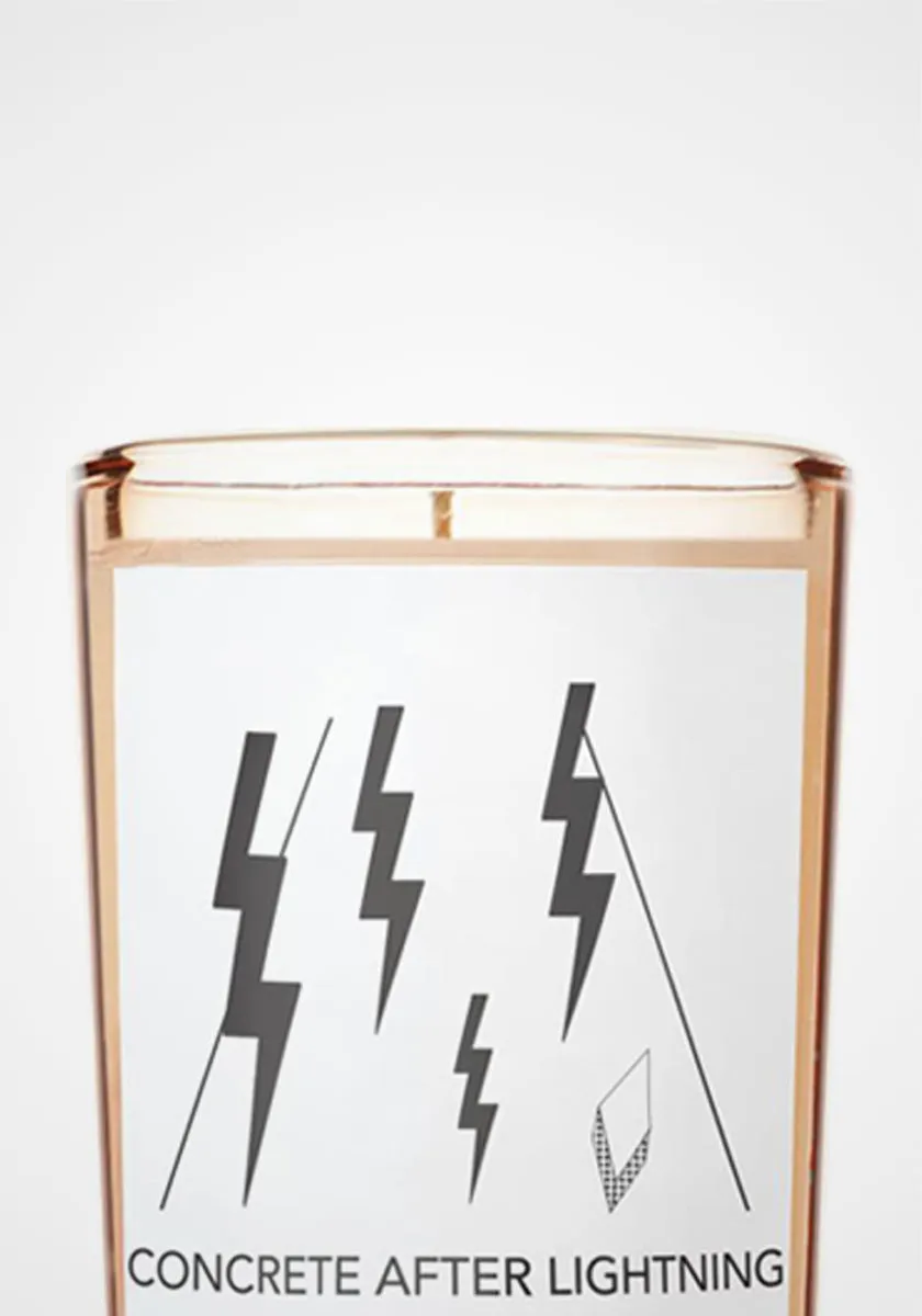 Concrete After Lightning Candle