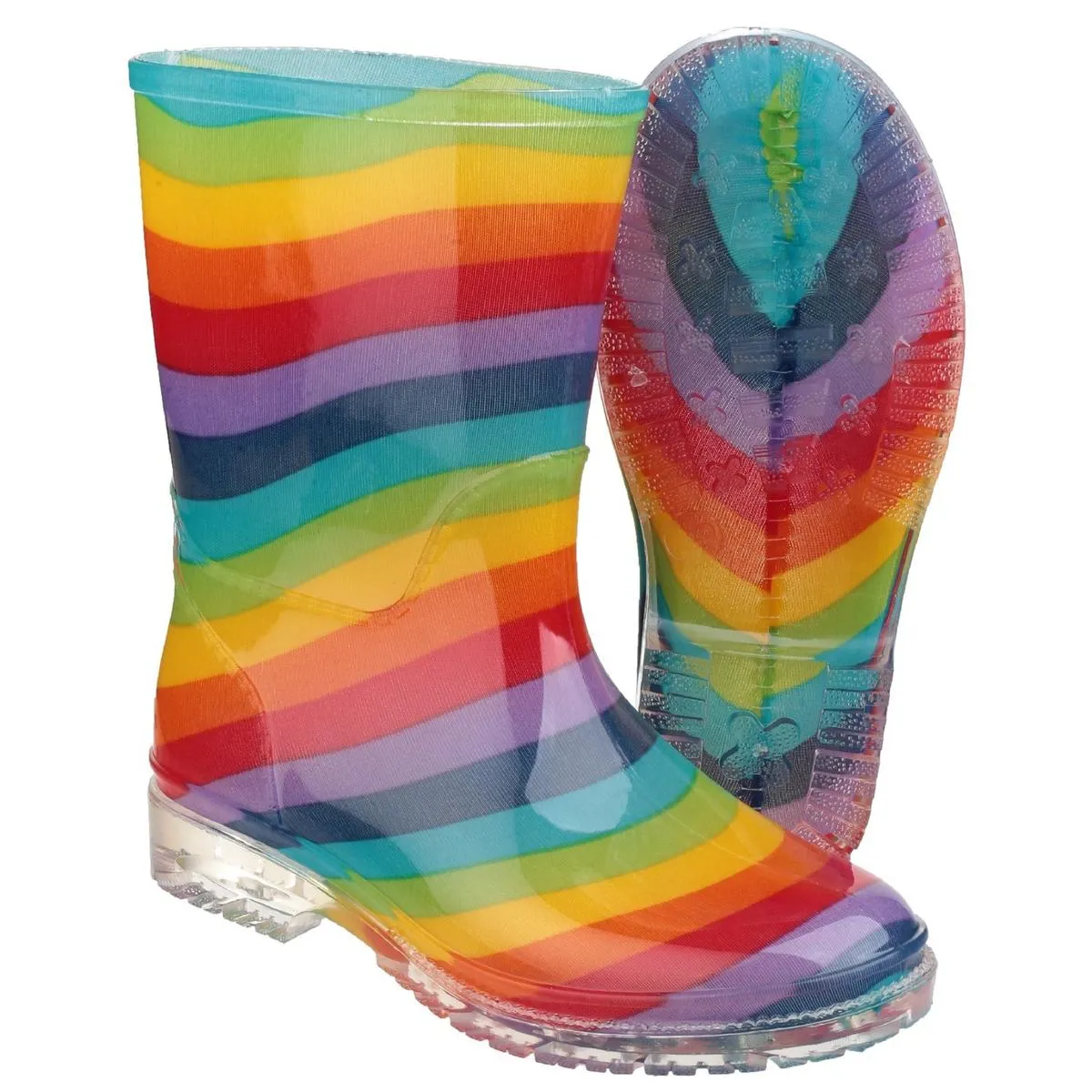 Cotswold PVC Jnr Wellington Rainbow