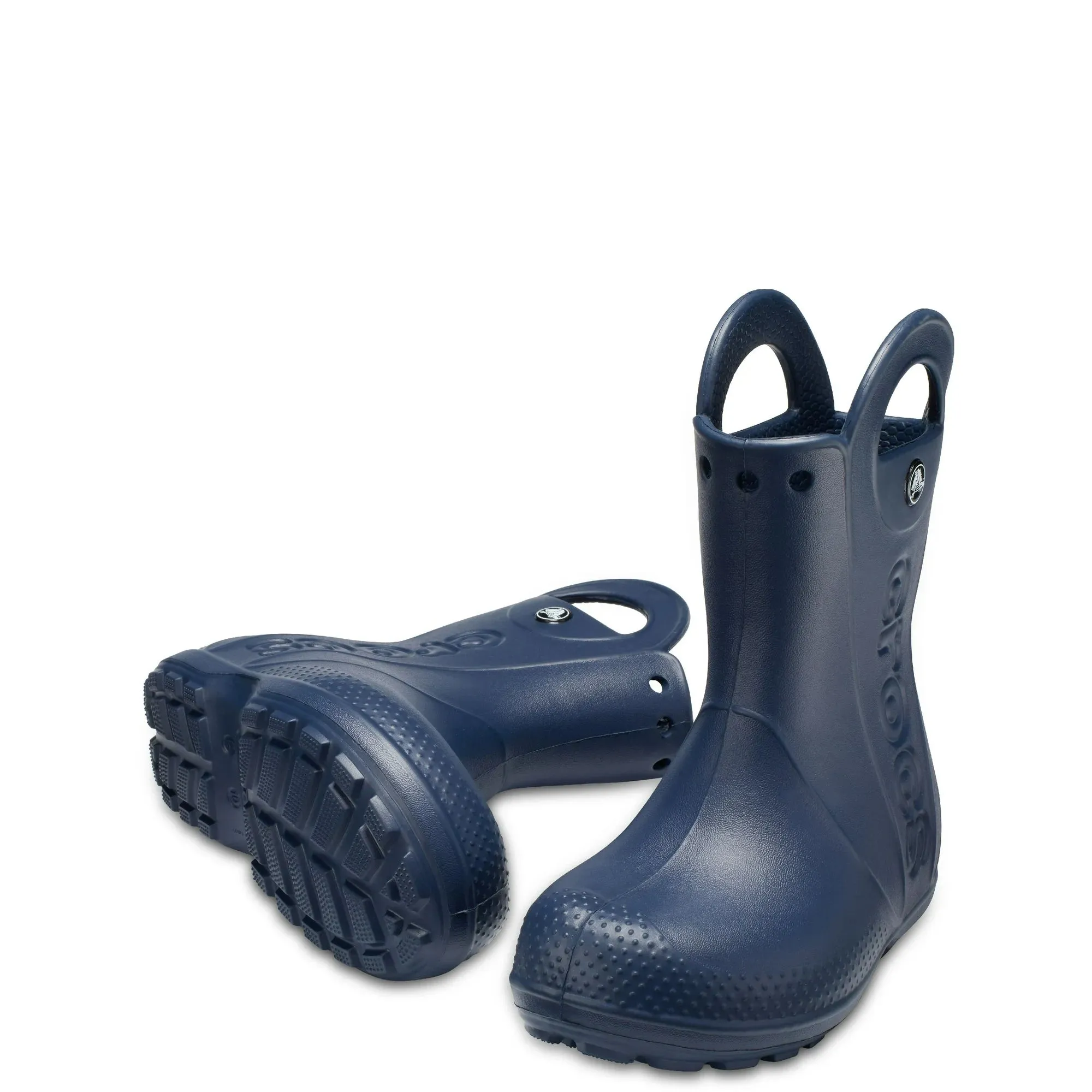 Crocs 12803-410 Toddler & Kids Handle It Rain Boot, Navy 12 Little Kid