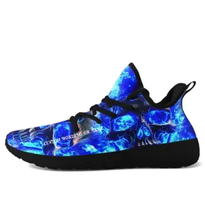 Custom FN Shoes with Flame Skull Theme, Crafted for Enthusiasts of the Fiery and Edgy Aesthetic of Flame Skulls,FN-051-23025006,Winter Sneakers,Outdoor Boots,Comfy Winter Boots