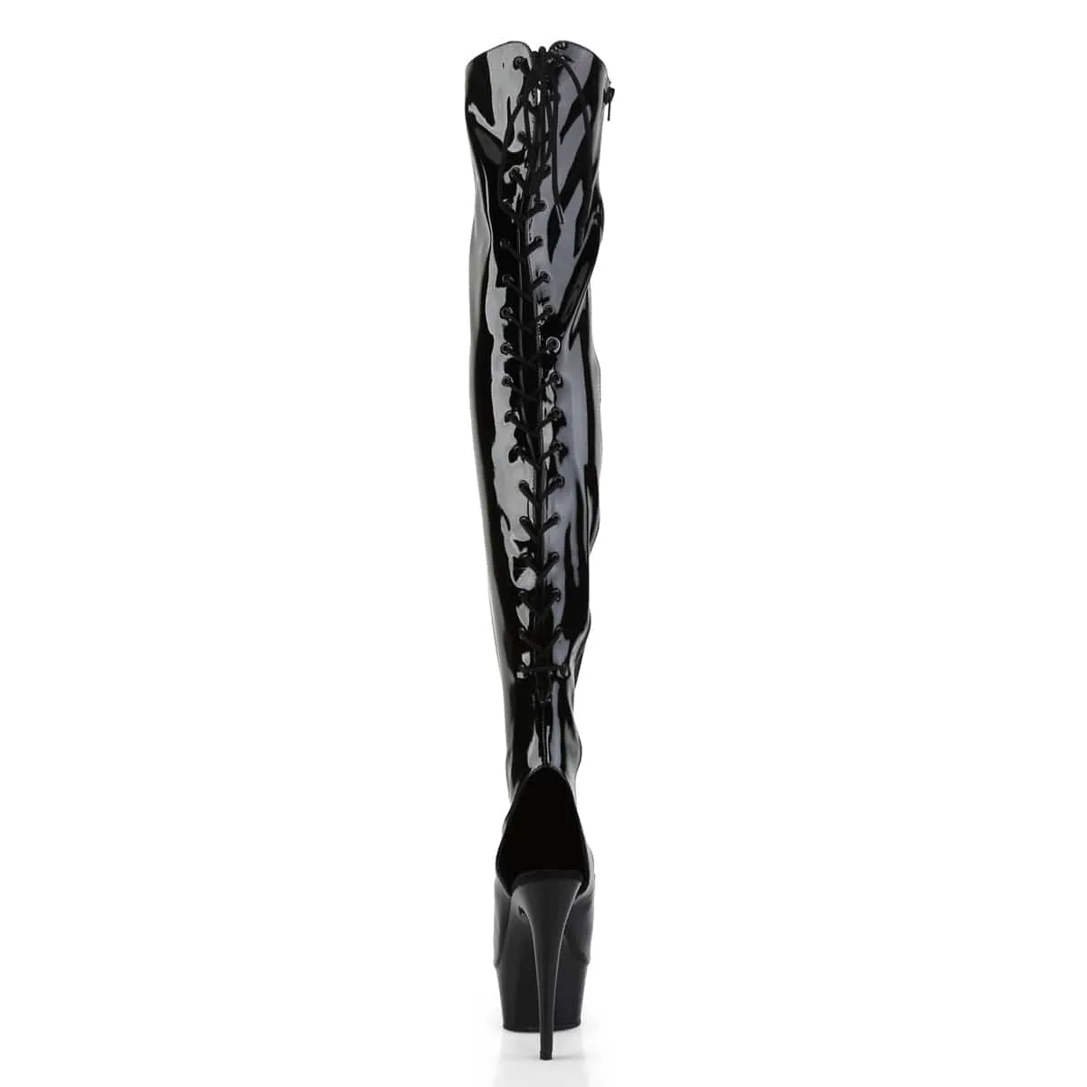 DELIGHT-3017 Black Stretch Patent/Black