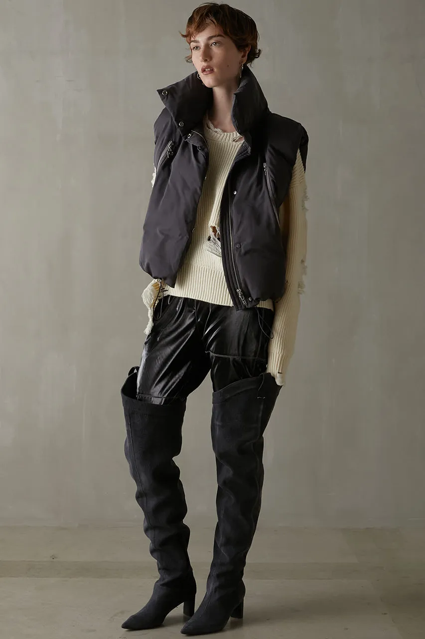 Denim Thigh High Boots Pants - SALE