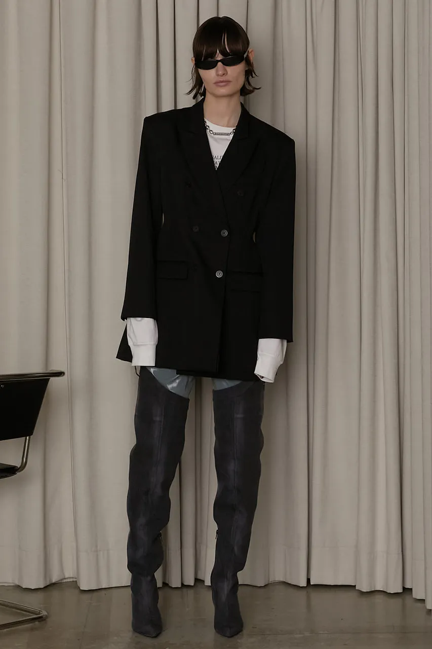 Denim Thigh High Boots Pants - SALE