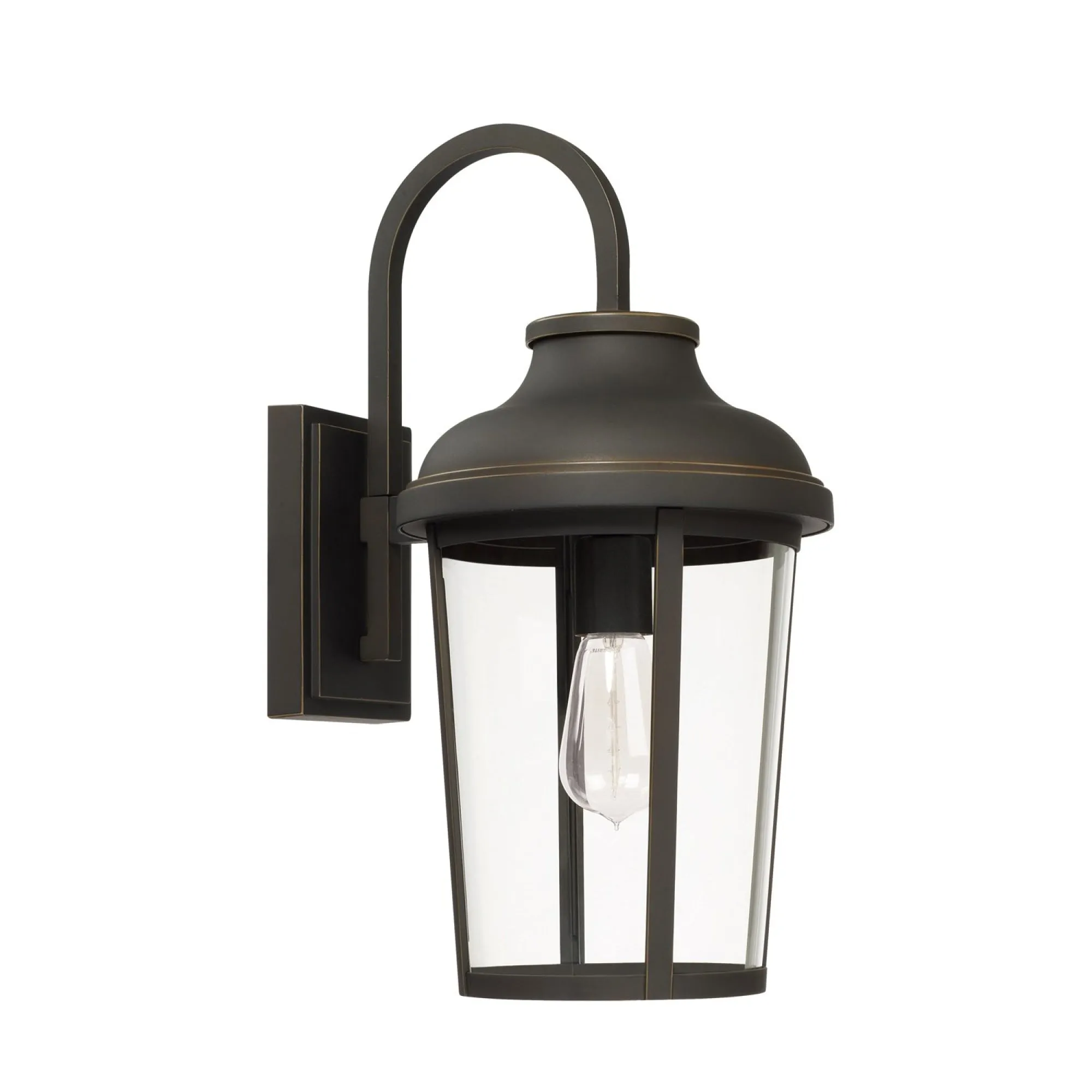 Dunbar - 18" Coastal Outdoor Wall Lantern - Oiled Bronze