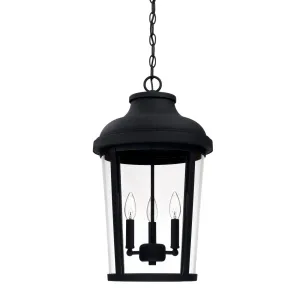 Dunbar - Coastal Outdoor Hanging Lantern - Black