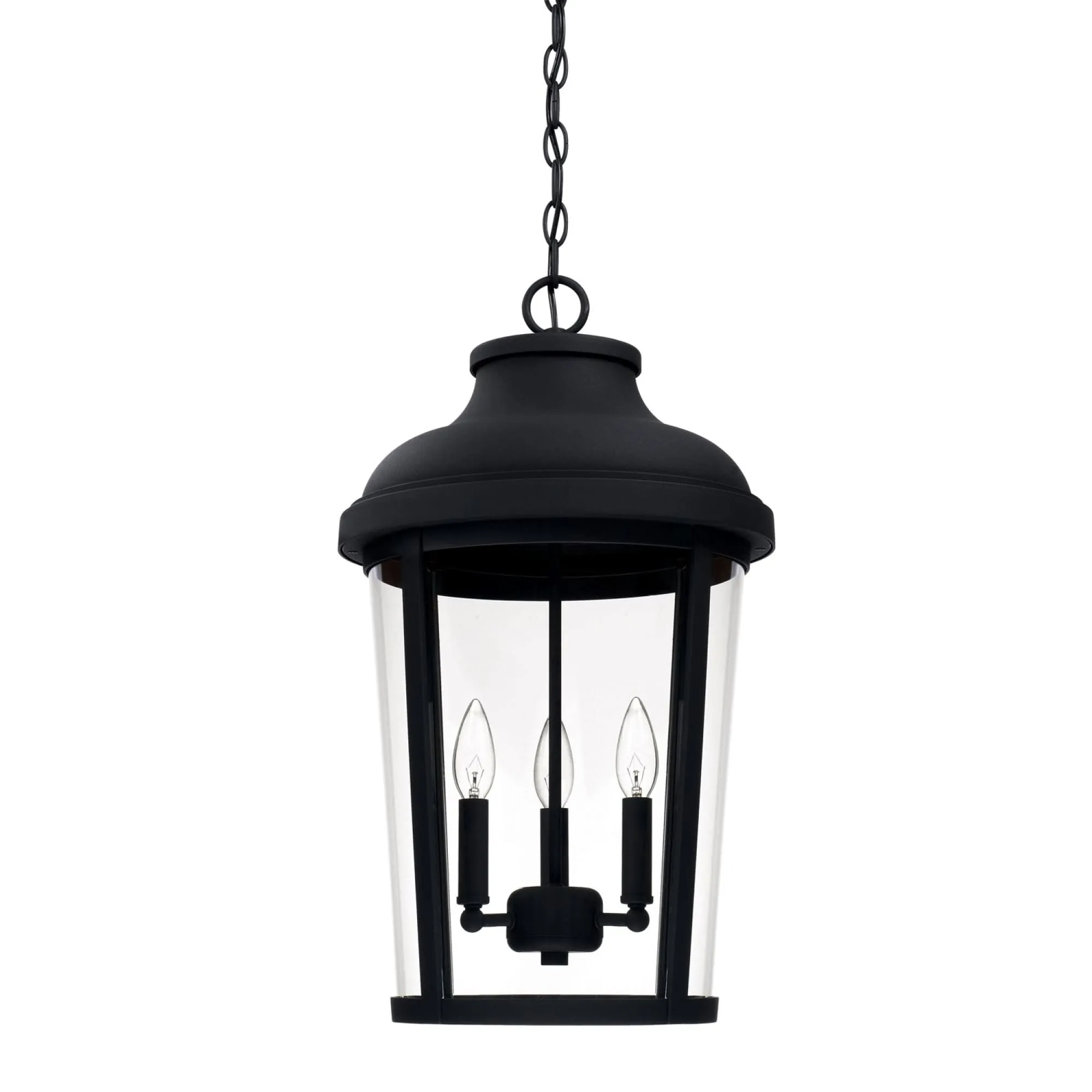 Dunbar - Coastal Outdoor Hanging Lantern - Black