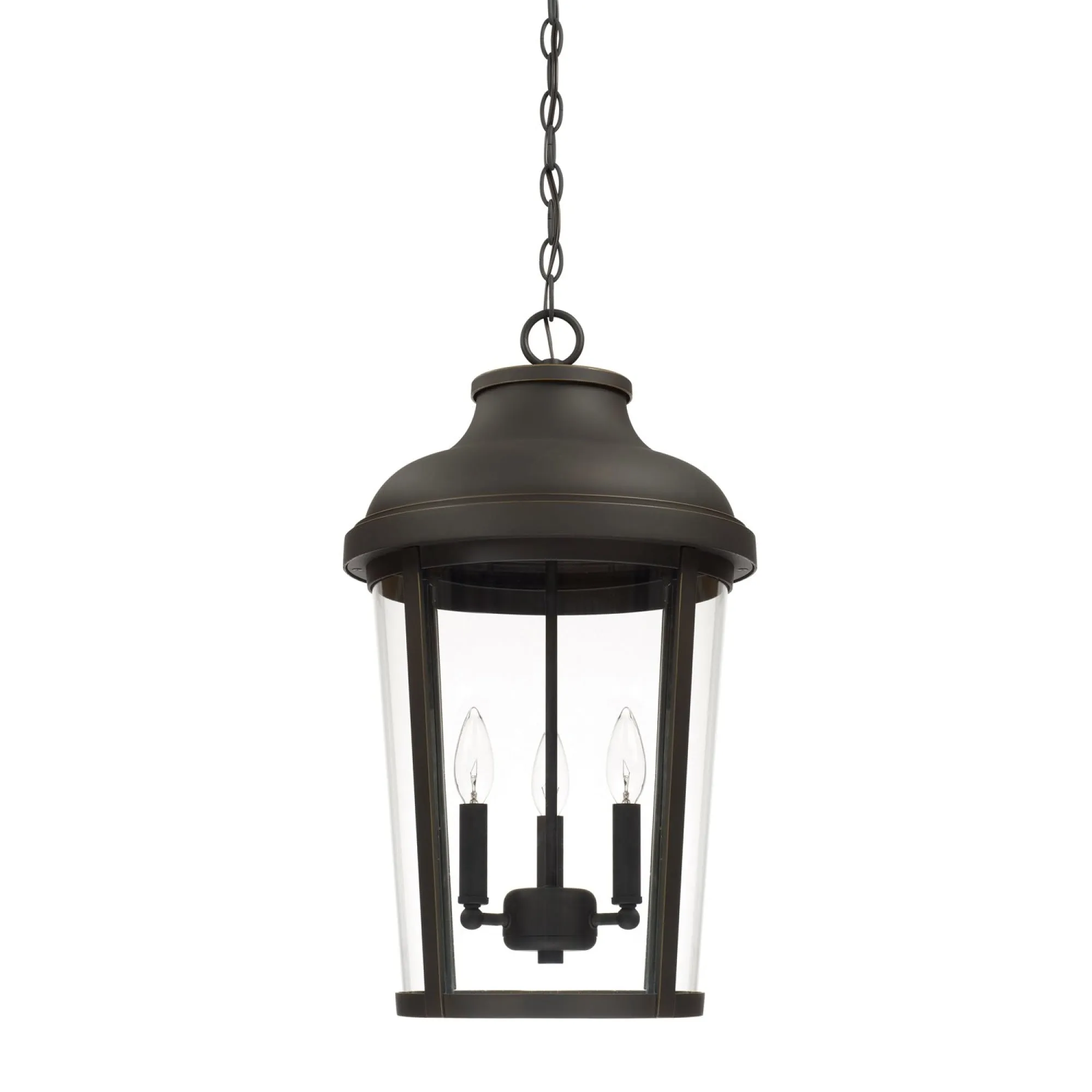 Dunbar - Coastal Outdoor Hanging Lantern - Oiled Bronze